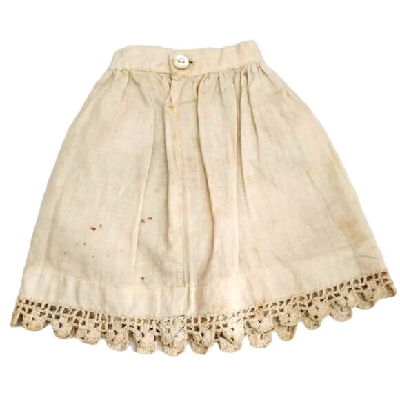 Antique Handmade Doll Petticoat, Late 1800s to Early 1900s - Picture 2 of 4